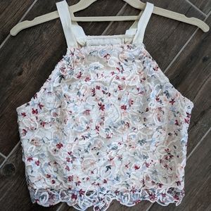 Abercrombie&Fitch Eyelet Lace Crop Top